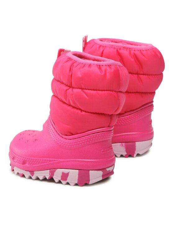 Crocs Crocs Μπότες Χιονιού Classic Neo Puff Boot T 207683 Ροζ
