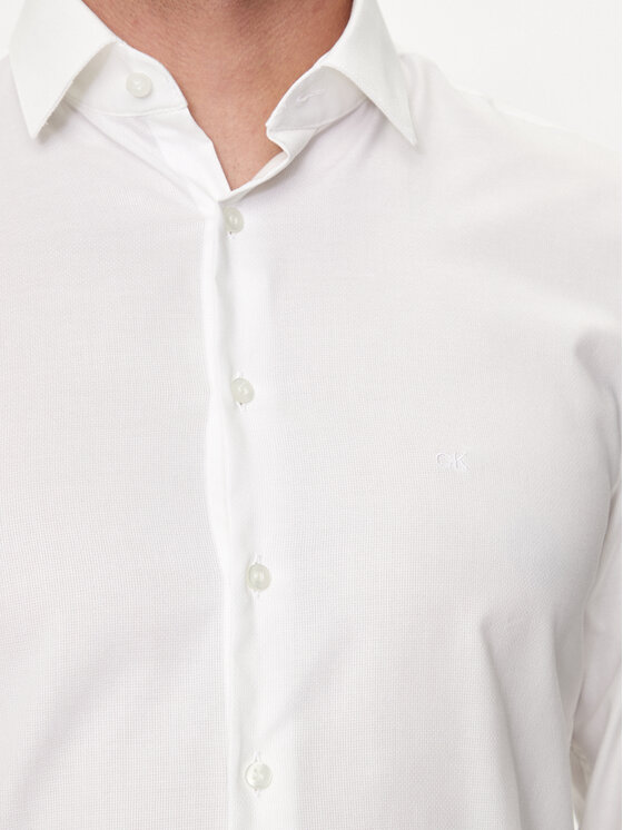 Calvin Klein Calvin Klein Košulja K10K113164 Bijela Slim Fit