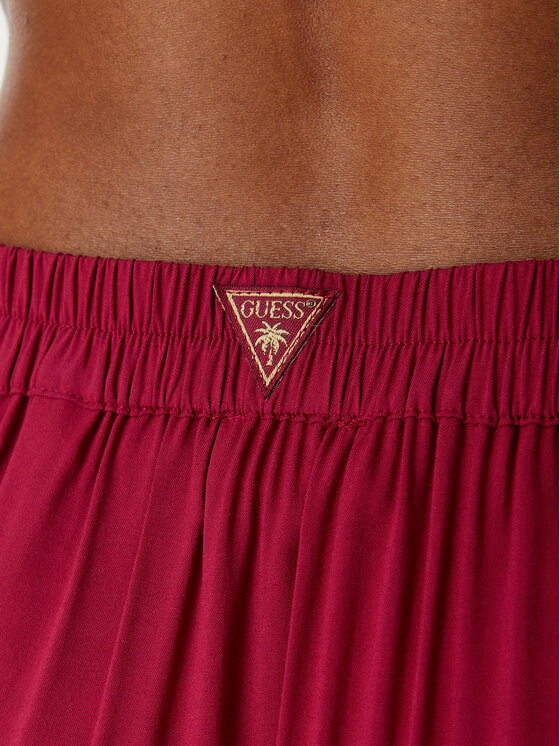 Guess Guess Spódnica plażowa E6GD06 WH3X2 Bordowy Regular Fit