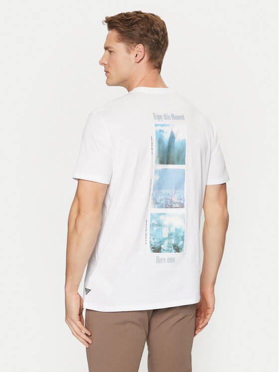 Guess Guess T-Shirt M5RI58 K9RM1 Biały Regular Fit