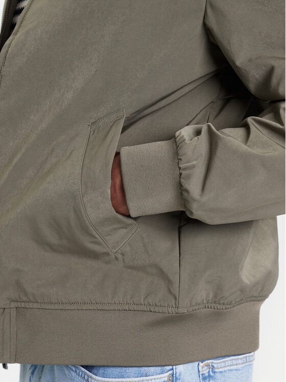 Tommy Hilfiger Tommy Hilfiger Bunda bomber Harrington MW0MW39637 Zelená Regular Fit