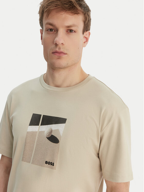 BOSS BOSS Majica Join 50554365 Bež Regular Fit