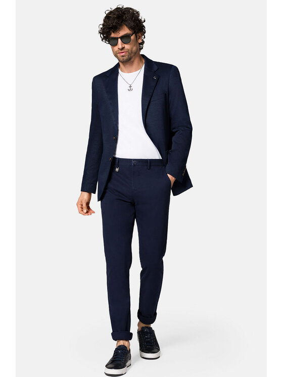 Lancerto Lancerto Marynarka Malcolm MA131123000022 Granatowy Slim Fit
