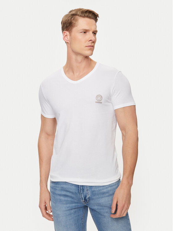Versace Tričko AUU01004 Biela Regular Fit