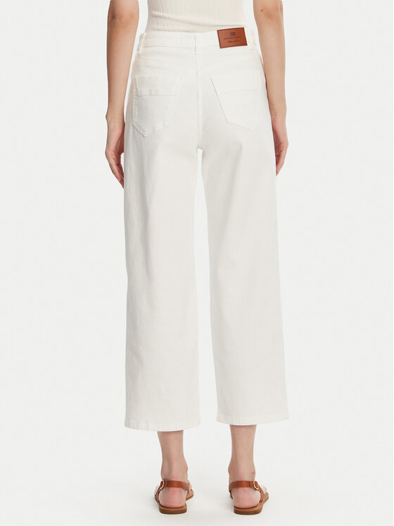 Elisabetta Franchi Elisabetta Franchi Jeansy PJ-87D-51E2 Bílá Regular Fit