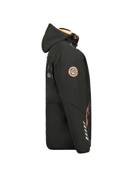 Geographical Norway Geographical Norway Kurtka softshell WY1999H/GN-NOIR / ORANGE Czarny Regular Fit