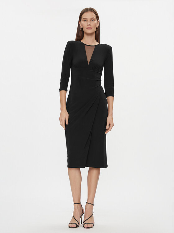 Rinascimento Rinascimento Kokteilinė suknelė CFC0019355002 Juoda Regular Fit