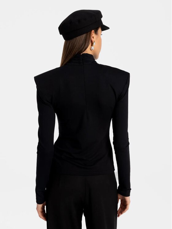 MANDRAGORA MANDRAGORA Bluzka Varo Czarny Slim Fit