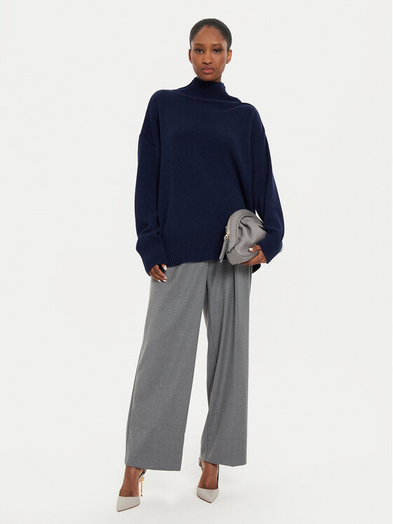 Kontatto Kontatto Rollkragenpullover 3M0170 Dunkelblau Relaxed Fit