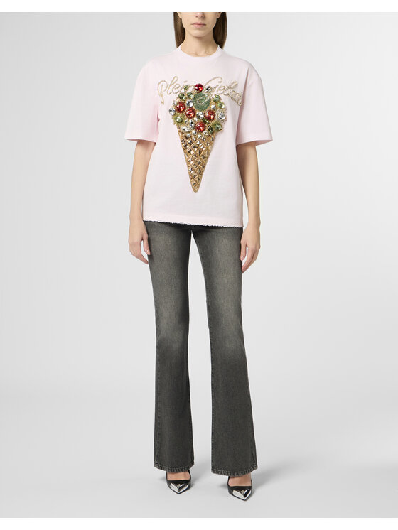 PHILIPP PLEIN PHILIPP PLEIN T-Shirt 30534 Różowy