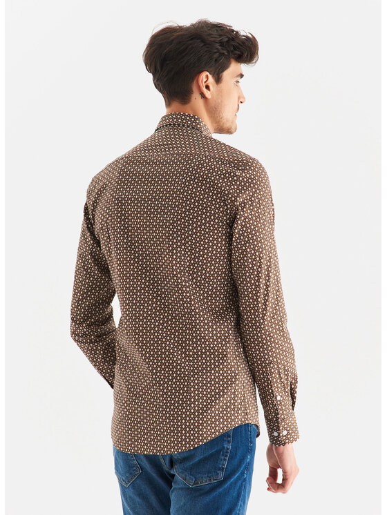Pako Lorente Pako Lorente Koszula P22WF-1X-037 Brązowy Slim Fit