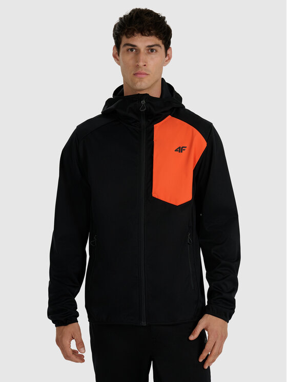 4F 4F Kurtka przejściowa TREKKING Czarny Regular Fit