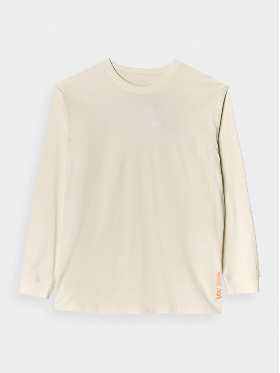 4F 4F Longsleeve 4FRAW24TLONM507-83S Ανοιχτό μπεζ Oversize
