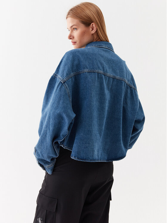 Calvin Klein Jeans Calvin Klein Jeans Traper jakna J20J221265 Tamnoplava Relaxed Fit