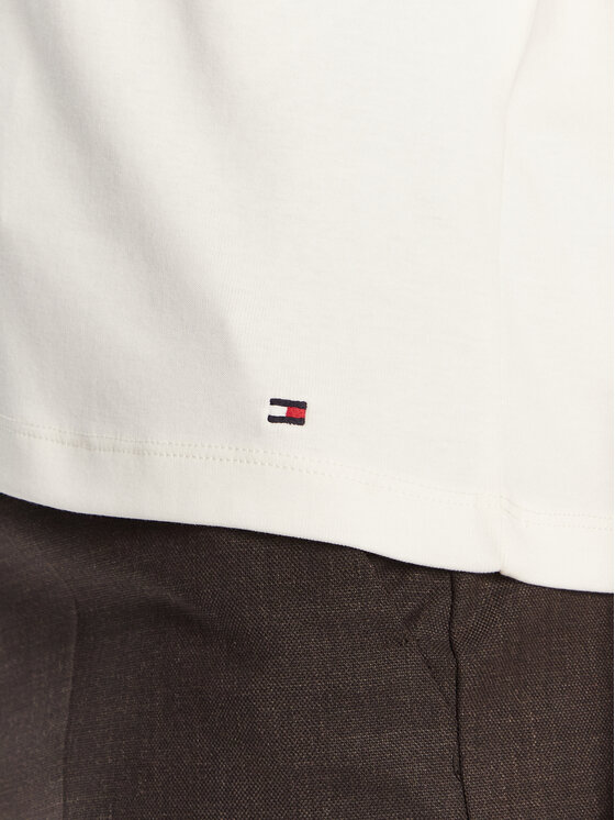 Tommy Hilfiger Tommy Hilfiger T-krekls Gold Button WW0WW47455 Écru Regular Fit