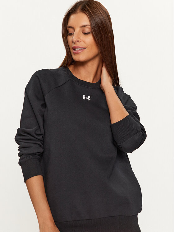 Under Armour Under Armour Pulóver Ua Rival Fleece Crew 1379508 Fekete Loose Fit