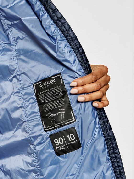 Geox Geox Pūkinė striukė Jaysen Long W1225C T2849 F4491 Tamsiai mėlyna Regular Fit