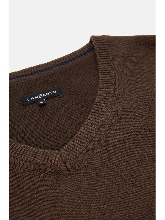 Lancerto Lancerto Sweter Anthony SW073223000046 Brązowy Regular Fit