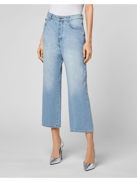 PHILIPP PLEIN PHILIPP PLEIN Jeansy 1373 Světle modrá Loose Fit