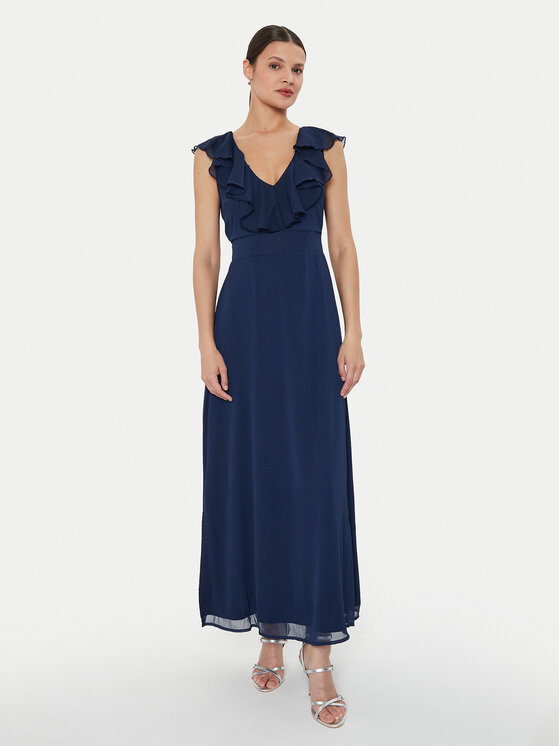 Vila Vila Вечірня сукня Falia 14097028 Cиній Regular Fit