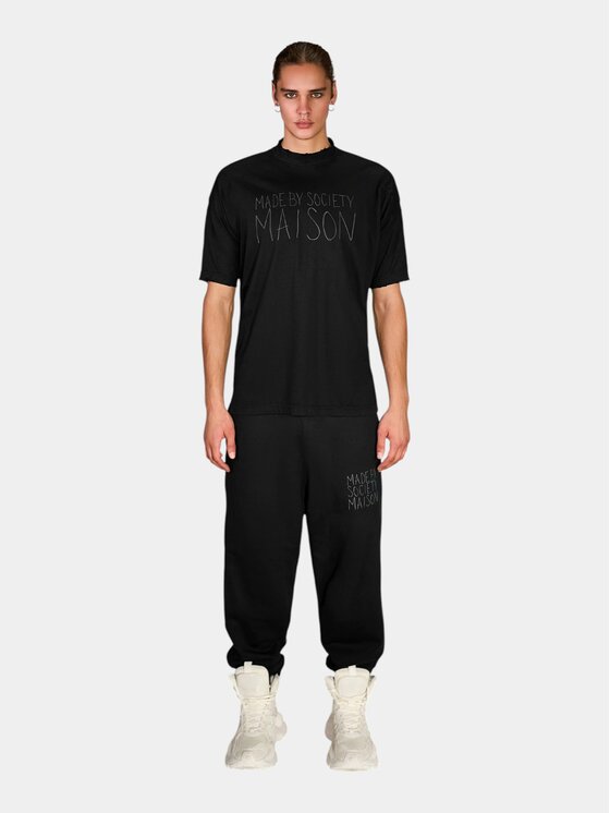 MADE BY SOCIETY MADE BY SOCIETY T-Shirt UNFILTERED - T17528 Czarny Basic Fit
