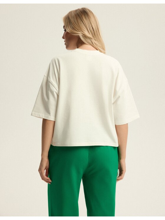 Esotiq Esotiq T-Shirt 43810 Biały Regular Fit