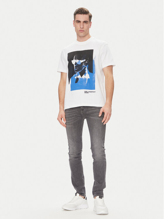 Karl Lagerfeld Jeans Karl Lagerfeld Jeans T-shirt A2M17036 Bijela Regular Fit