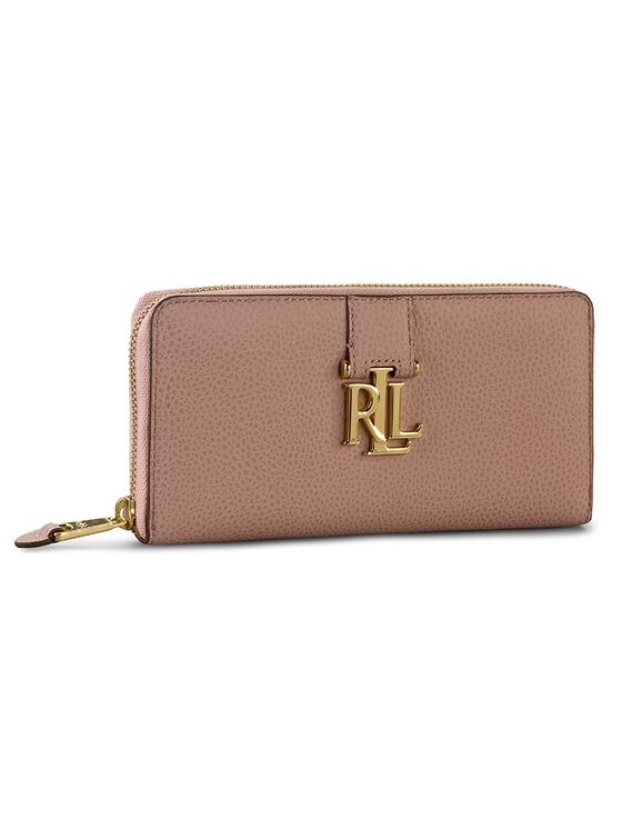 Lauren Ralph Lauren Portefeuille femme grand format Zip Wallet N79 XZ0C2  XY0C2 XW4NQ Rose • 