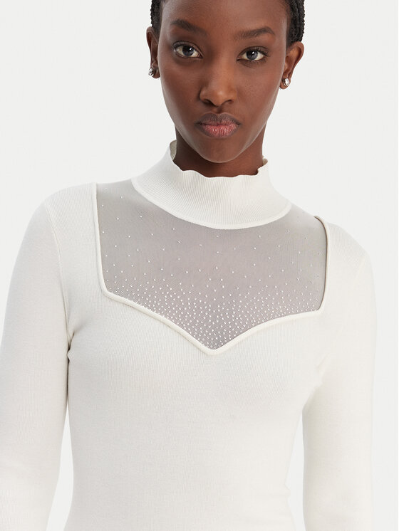 Guess Guess Vestito di maglia W6RK61 Z4842 Bianco Regular Fit