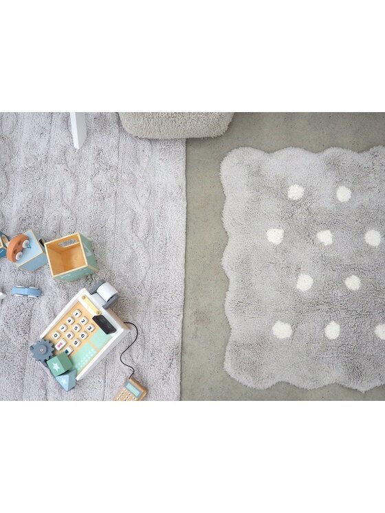 Lorena Canals Lorena Canals Dywan dziecięcy Dywan Bawełniany Mini Biscuit Pearl Grey 70x100 Szary