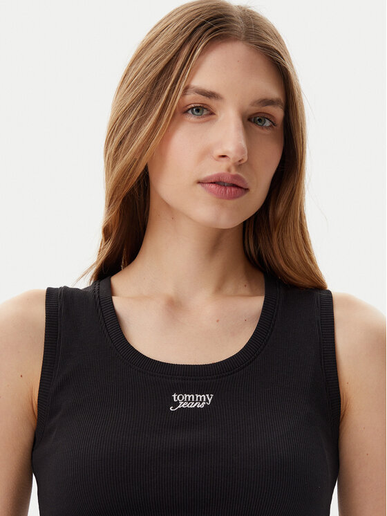 Tommy Jeans Tommy Jeans Top DW0DW21369 Čierna Slim Fit