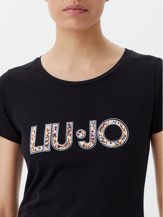 Liu Jo Beachwear Liu Jo Beachwear Tricou VA5154 JS003 Negru Regular Fit