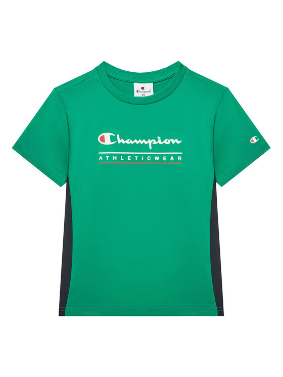 Champion Champion Komplet majica in kratke hlače 306992 Zelena Regular Fit