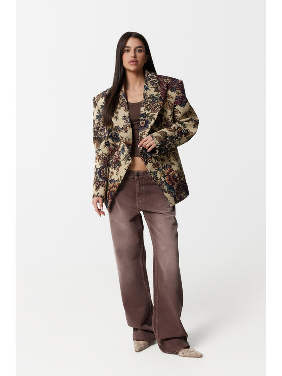 Magda Matyja Magda Matyja Jeansy BROWN LOOSE JEANS Brązowy Loose Fit