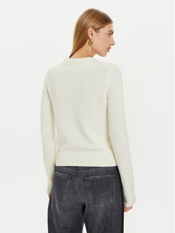 Guess Jeans Guess Jeans Пуловер W4BR10 Z3HM1 Бял Regular Fit