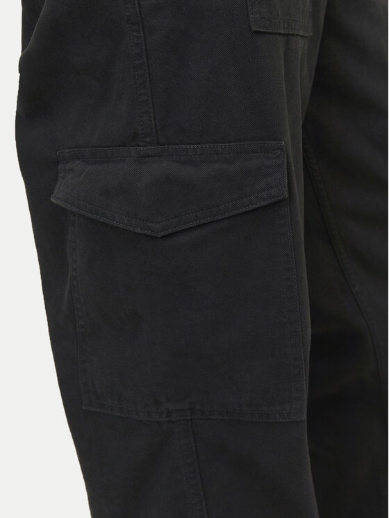 Jack & Jones Jack & Jones Spodnie materiałowe Bill 12258307 Czarny Relaxed Fit