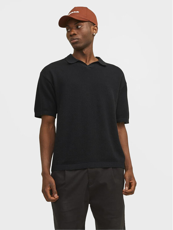 Poloshirt Jack&Jones, Größe XL Schwarz Linen 12252748
