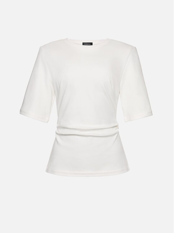 La Mania La Mania T-Shirt LOGAN Biały Basic Fit