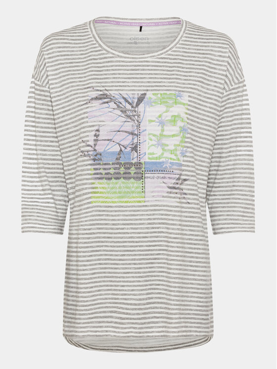 Olsen Olsen Bluza 11104725 Siva Relaxed Fit