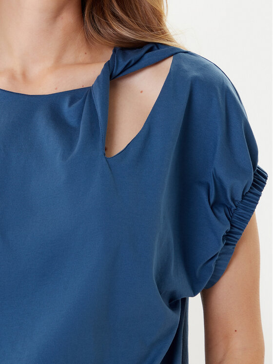 United Colors Of Benetton United Colors Of Benetton Majica 3J5CD109V Tamnoplava Relaxed Fit