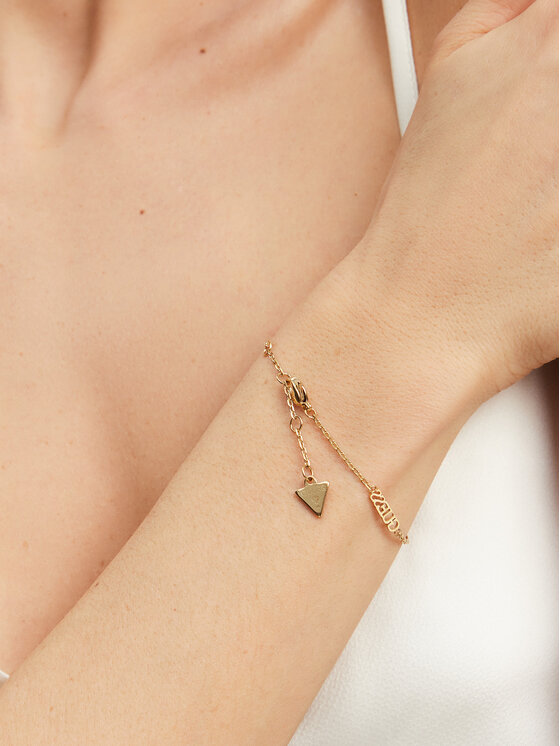 Guess Guess Bransoletka Lovely Guess JUBB03 036JW Żółte złocenie