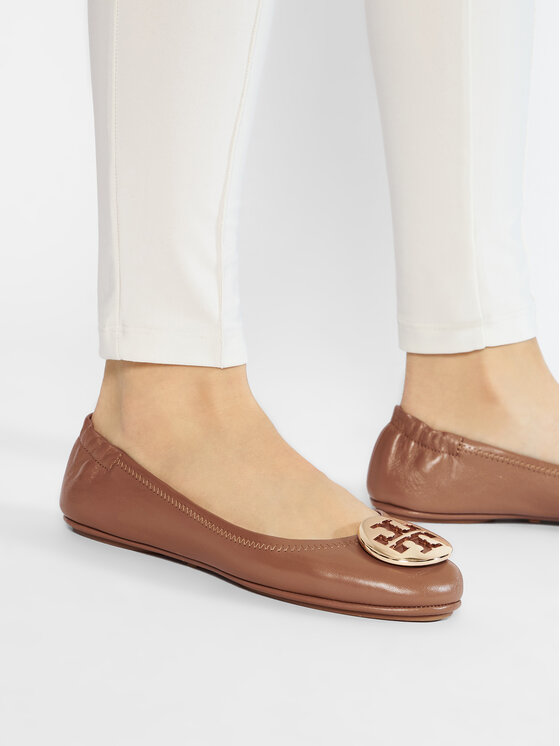 Tory Burch Tory Burch Balerini Minnie Travel Ballet With Metal Logo 50393 Maro
