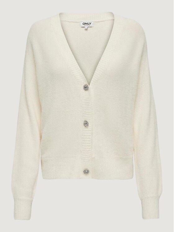 ONLY ONLY Πουλόβερ ONLELLA PIUMO L/S CC KNT Λευκό Regular Fit