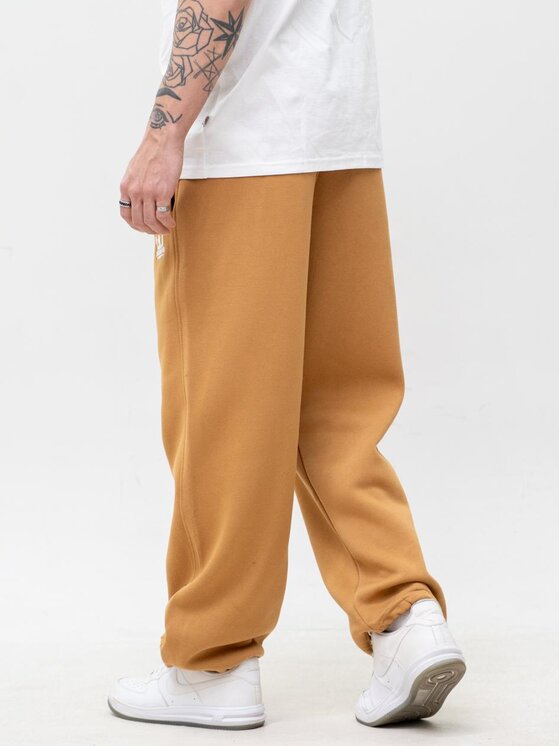 Jigga Wear Jigga Wear Spodnie dresowe Szerokie regulowane luźne 130314 Beżowy Baggy Fit