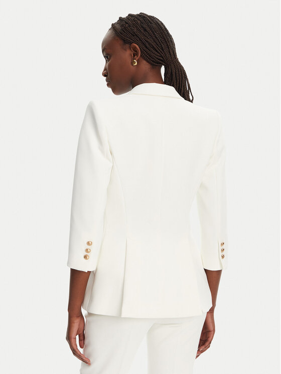 Elisabetta Franchi Elisabetta Franchi Sako GI-164-52E2-V640 Biela Regular Fit