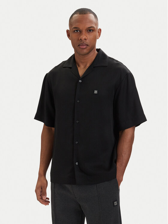 HUGO Cămașă Espino 50560593 Negru Oversize