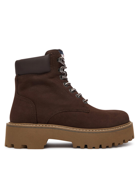 Tommy Jeans Tommy Jeans Ορειβατικά παπούτσια Tjw Platform Nubuck Boots EN0EN03114 Καφέ