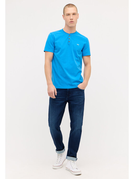 Mustang Mustang T-Shirt AUSTIN Niebieski Regular Fit