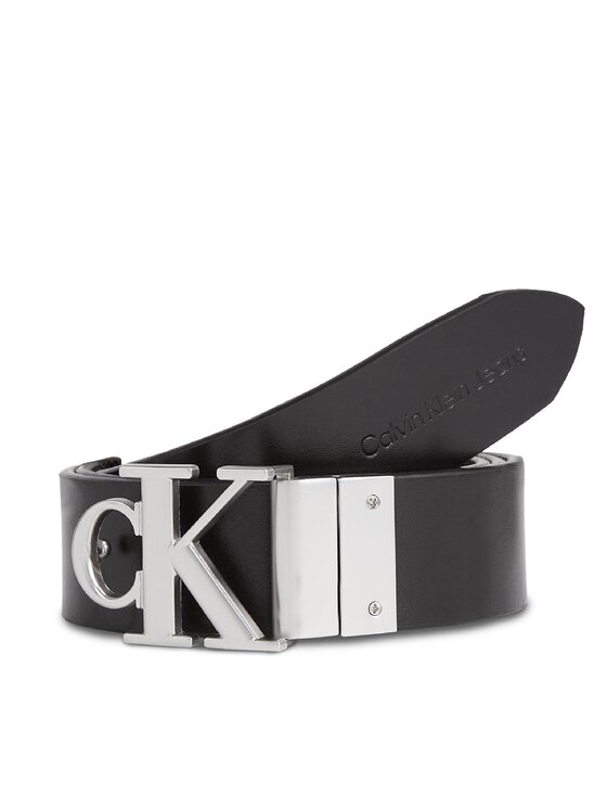 Curea de Damă Calvin Klein Jeans Round Mono Pl Rev Lthr Belt 30Mm K60K611489 Negru