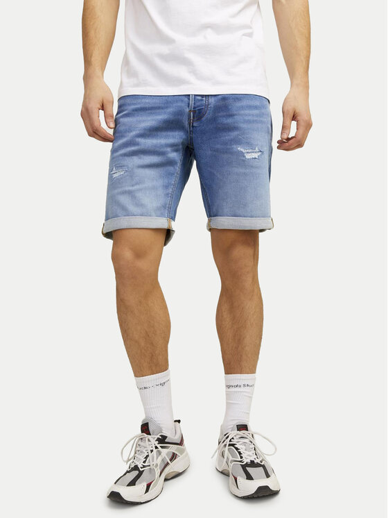 Jack&Jones Džínsové šortky Rick Icon 12249208 Modrá Regular Fit